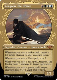 Aragorn, the Uniter (Showcase) (Surge Foil), Universes Beyond: The Lord of the Rings: Tales of Middle-earth