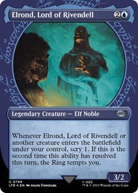 Elrond, Lord of Rivendell (Showcase) (Surge Foil), Universes Beyond: The Lord of the Rings: Tales of Middle-earth