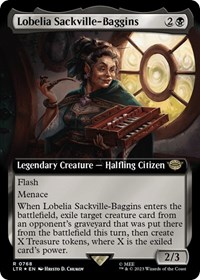 Lobelia Sackville-Baggins (Extended Art) (Surge Foil), Universes Beyond: The Lord of the Rings: Tales of Middle-earth