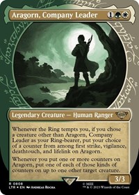 Aragorn, Company Leader (Showcase) (Surge Foil), Universes Beyond: The Lord of the Rings: Tales of Middle-earth
