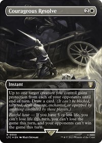 Courageous Resolve (Borderless) (Surge Foil), Commander: The Lord of the Rings: Tales of Middle-earth