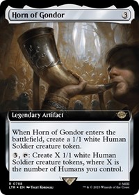 Horn of Gondor (Extended Art) (Surge Foil), Universes Beyond: The Lord of the Rings: Tales of Middle-earth