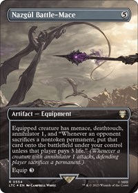 Nazgul Battle-Mace (Borderless) (Surge Foil), Commander: The Lord of the Rings: Tales of Middle-earth