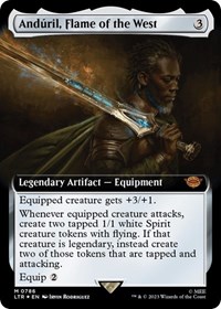Anduril, Flame of the West (Extended Art) (Surge Foil), Universes Beyond: The Lord of the Rings: Tales of Middle-earth
