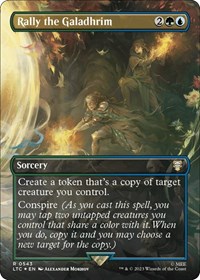 Rally the Galadhrim (Borderless) (Surge Foil), Commander: The Lord of the Rings: Tales of Middle-earth