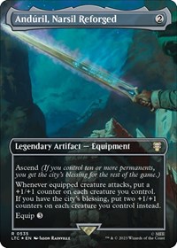 Anduril, Narsil Reforged (Borderless) (Surge Foil), Commander: The Lord of the Rings: Tales of Middle-earth