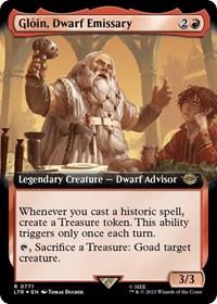 Gloin, Dwarf Emissary (Extended Art) (Surge Foil), Universes Beyond: The Lord of the Rings: Tales of Middle-earth