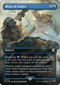 Mists of Lorien (Borderless) (Surge Foil), Commander: The Lord of the Rings: Tales of Middle-earth