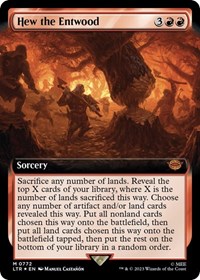 Hew the Entwood (Extended Art) (Surge Foil), Universes Beyond: The Lord of the Rings: Tales of Middle-earth