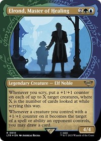 Elrond, Master of Healing (Showcase) (Surge Foil), Universes Beyond: The Lord of the Rings: Tales of Middle-earth