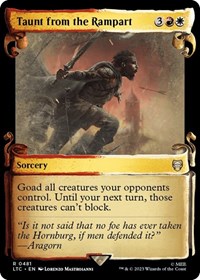 Taunt from the Rampart (Showcase Scrolls), Commander: The Lord of the Rings: Tales of Middle-earth