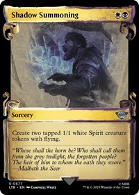 Shadow Summoning (Showcase Scrolls), Universes Beyond: The Lord of the Rings: Tales of Middle-earth
