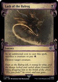 Lash of the Balrog (Showcase Scrolls), Universes Beyond: The Lord of the Rings: Tales of Middle-earth