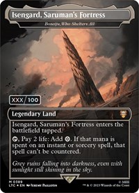 Isengard, Saruman's Fortress - Boseiju, Who Shelters All (Serial Numbered), Commander: The Lord of the Rings: Tales of Middle-earth