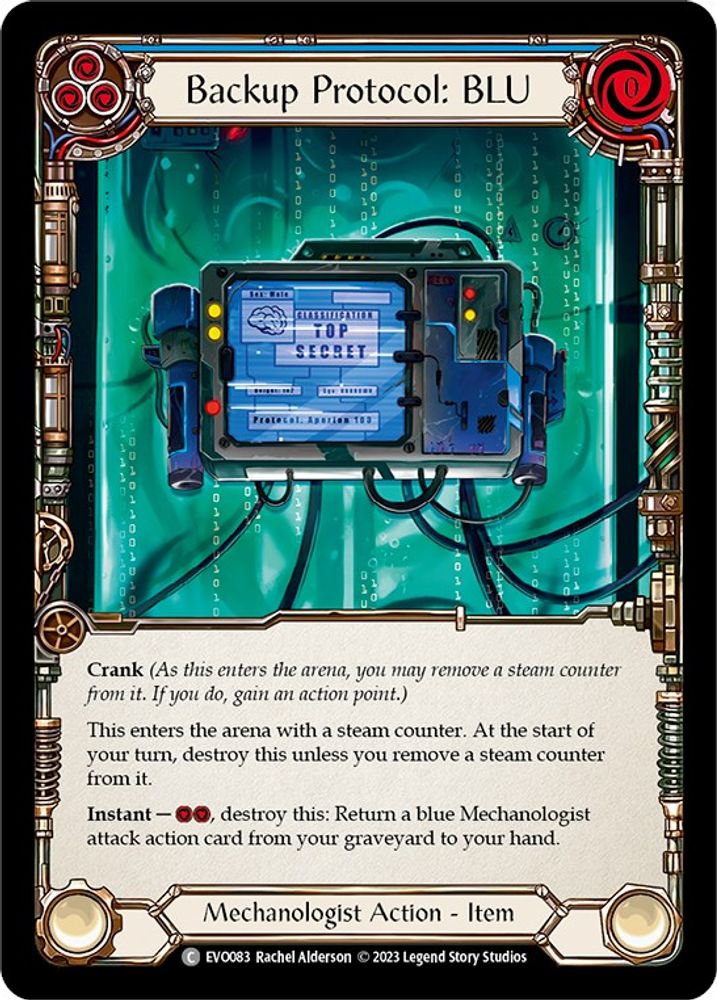 Backup Protocol: BLU, Standard, front