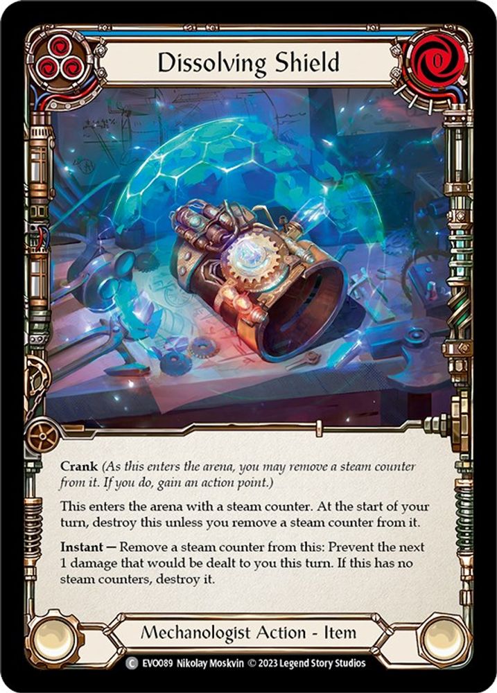 Dissolving Shield (Blue), Standard, front