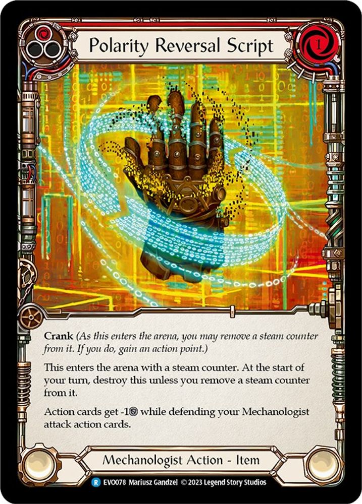 Polarity Reversal Script, Standard, front