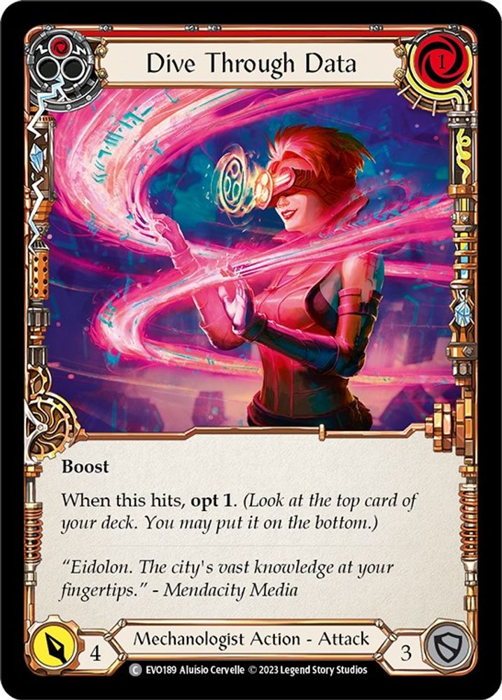 Dive Through Data (Red), Standard, front