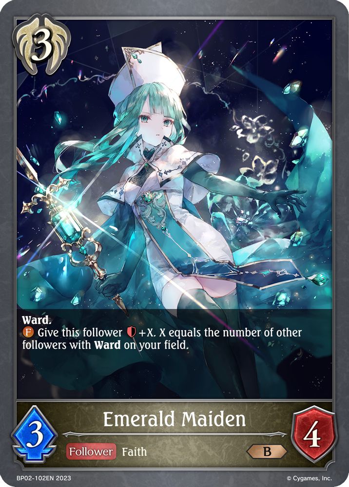 Emerald Maiden, Standard, front