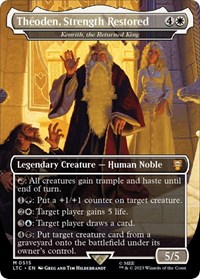 Theoden, Strength Restored - Kenrith, the Returned King (Borderless), Commander: The Lord of the Rings: Tales of Middle-earth