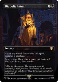 Diabolic Intent (Borderless), Commander: The Lord of the Rings: Tales of Middle-earth