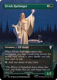 Elvish Harbinger (Borderless), Commander: The Lord of the Rings: Tales of Middle-earth