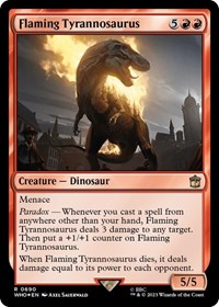 Flaming Tyrannosaurus (Surge Foil), Universes Beyond: Doctor Who