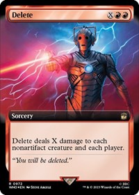 Delete (Extended Art) (Surge Foil), Universes Beyond: Doctor Who