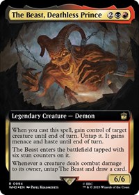 The Beast, Deathless Prince (Extended Art) (Surge Foil), Universes Beyond: Doctor Who
