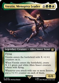 Vrestin, Menoptra Leader (Extended Art) (Surge Foil), Universes Beyond: Doctor Who