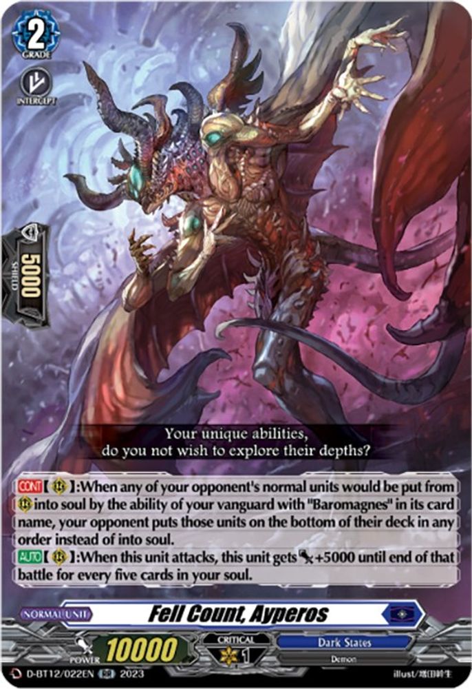 Fell Count, Ayperos, Standard, front