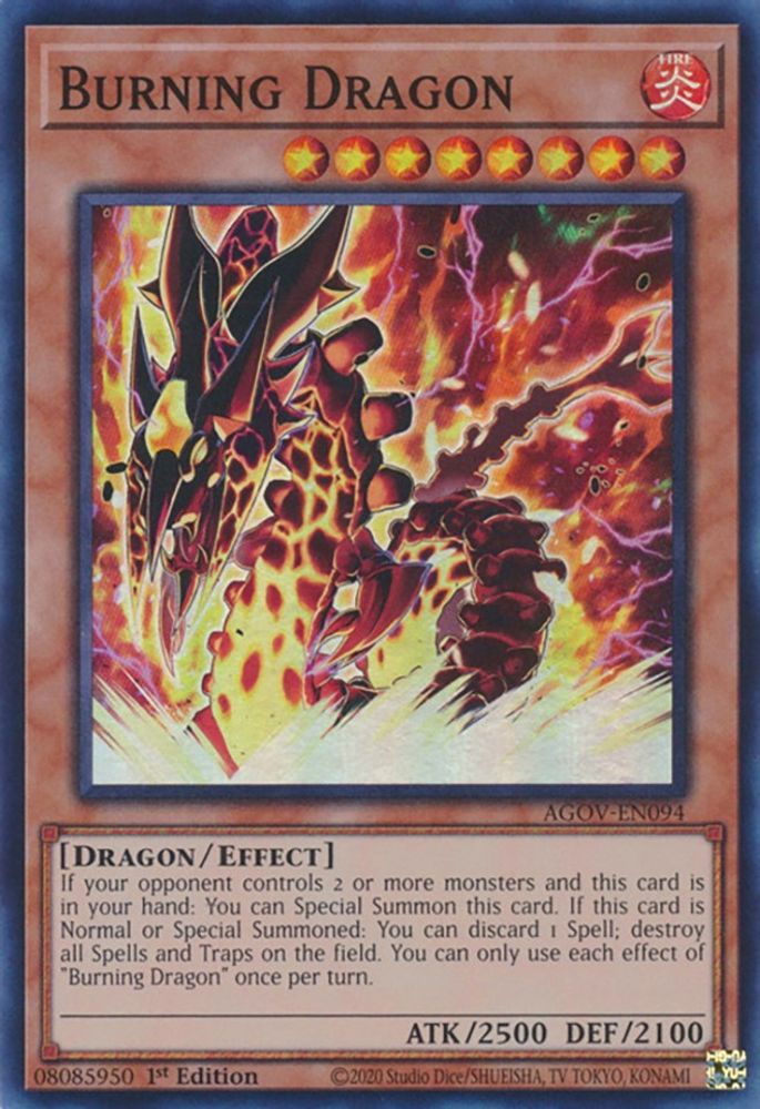 Burning Dragon, 1st-edition, front