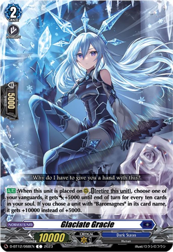 Glaciate Gracie, Standard, front