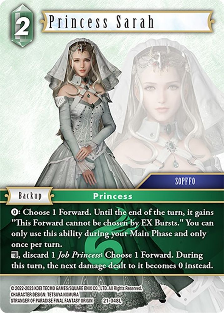 Princess Sarah, Standard, front