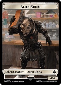 Alien Rhino // Treasure (0030) Double-Sided Token, Universes Beyond: Doctor Who