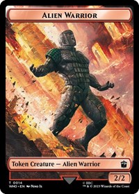 Alien Warrior // Treasure (0030) Double-Sided Token, Universes Beyond: Doctor Who