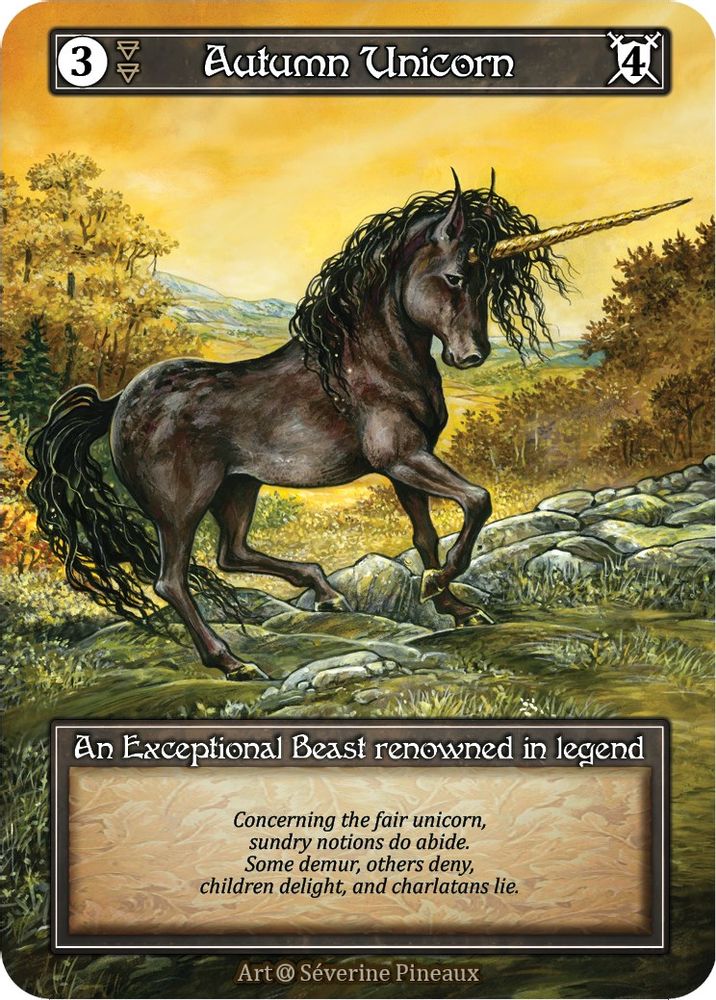 Autumn Unicorn (Foil), Foil, front
