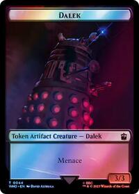 Dalek // Clue (0054) Double-Sided Token (Surge Foil), Universes Beyond: Doctor Who