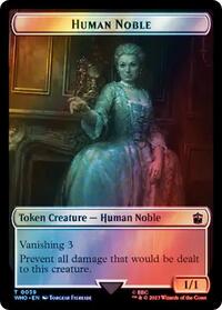 Human Noble // Treasure (0063) Double-Sided Token (Surge Foil), Universes Beyond: Doctor Who