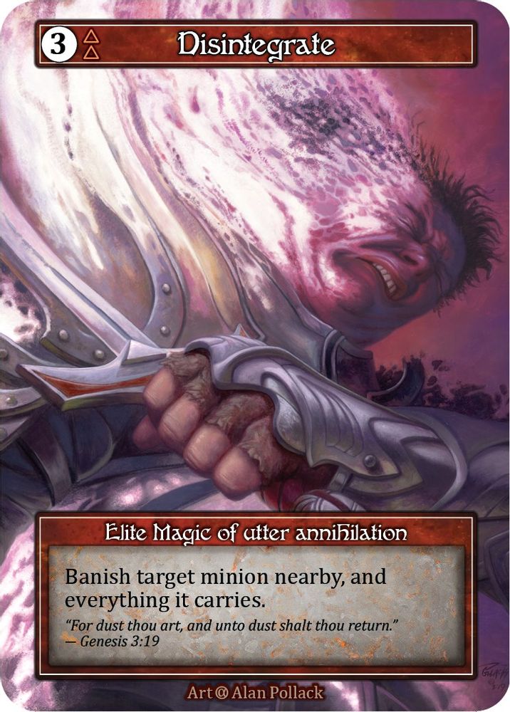 Disintegrate (Foil), Foil, front