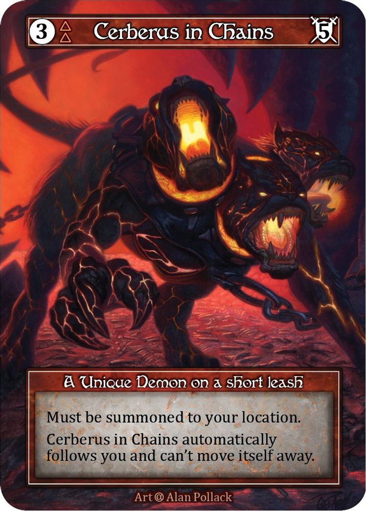Cerberus in Chains (Foil), Foil, front