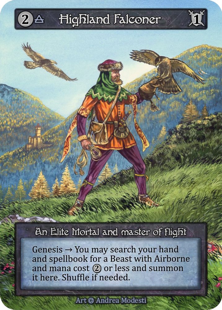 Highland Falconer, Standard, front