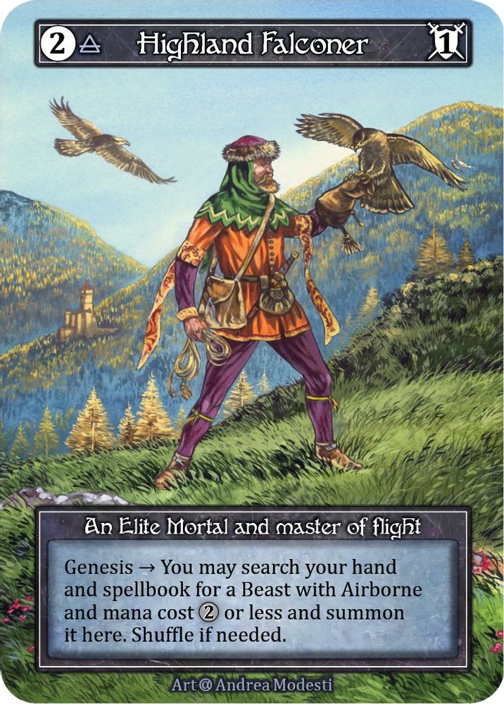 Highland Falconer (Foil), Foil, front