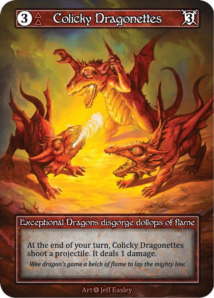 Colicky Dragonettes (Foil), Foil, front