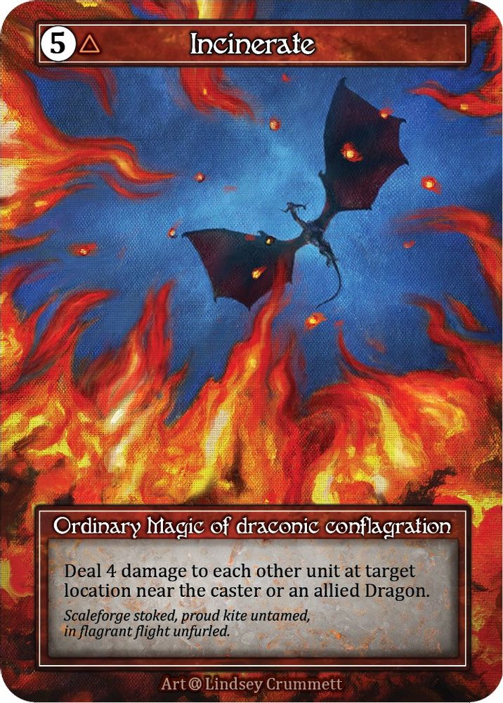 Incinerate (Foil), Foil, front