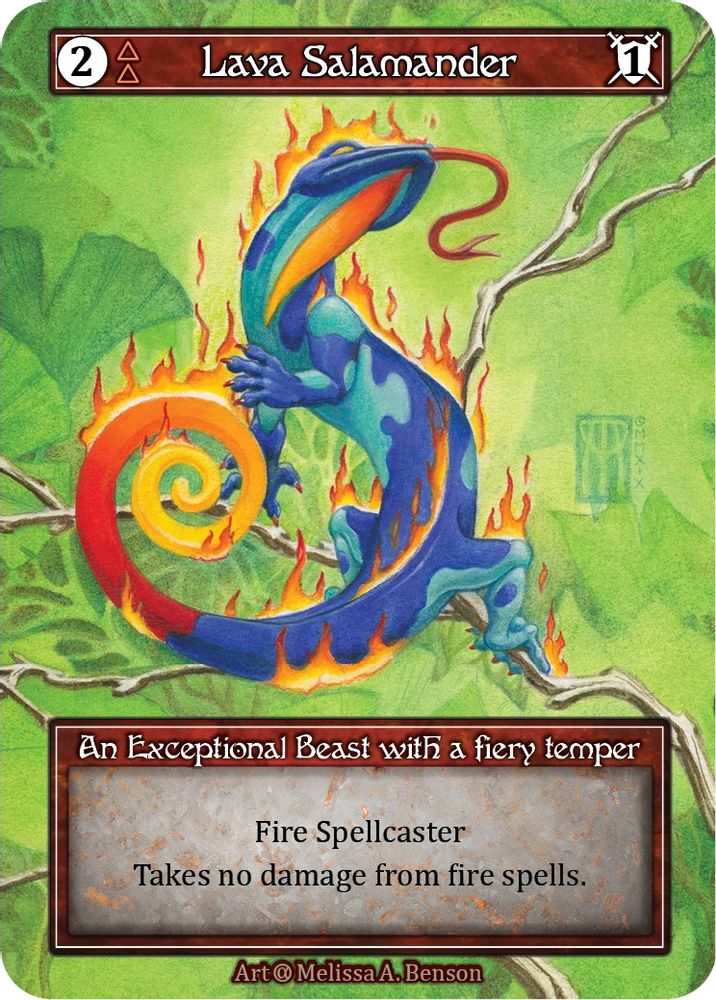 Lava Salamander (Foil), Foil, front