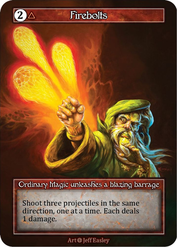 Firebolts (Foil), Foil, front