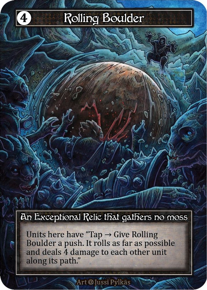 Rolling Boulder (Foil), Foil, front