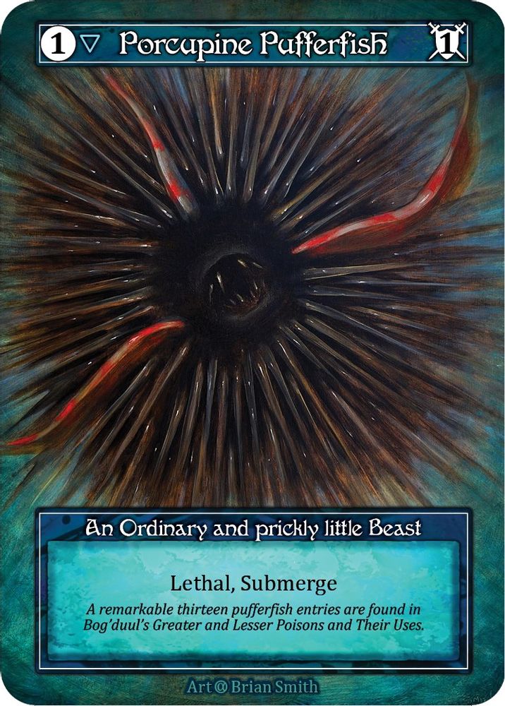 Porcupine Pufferfish (Foil), Foil, front
