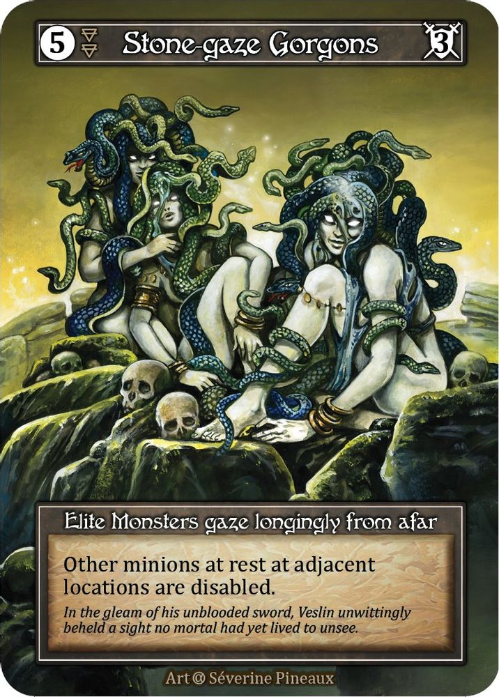 Stone-gaze Gorgons (Foil), Foil, front